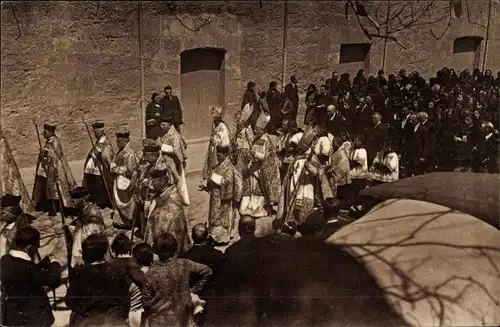 Ak Montserrat Katalonien, Prozession