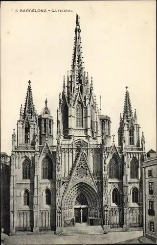Ak Barcelona Katalonien Spanien, Kathedrale