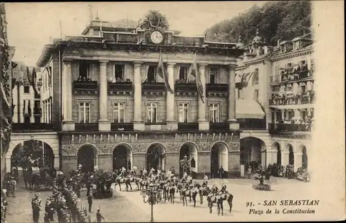 Ak Donostia San Sebastian Baskenland, Plaza de la Constitucion