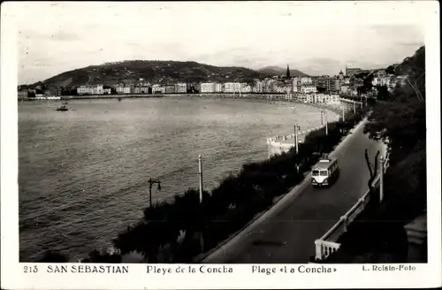 Ak Donostia San Sebastian Baskenland, Playa de la Concha