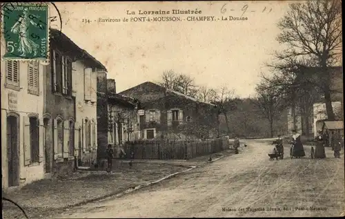 Ak Champey Meurthe et Moselle, La Douane