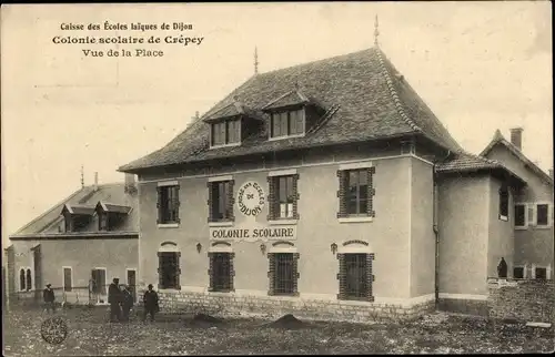 Ak Crepey Meurthe et Moselle, Colonie scolaire, Vue de la Place