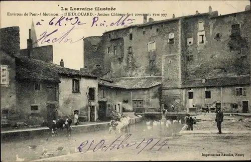 Ak Dieulouard Meurthe et Moselle, Ancien Chateau-fort construit vers 997