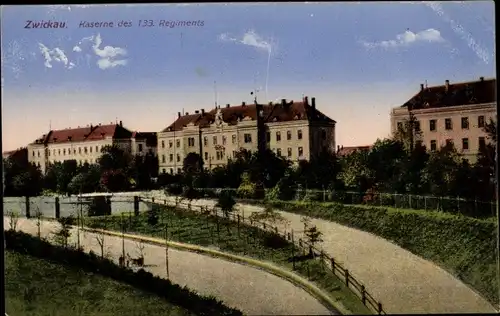 Ak Zwickau in Sachsen, Kaserne Infanterie Regiment 133