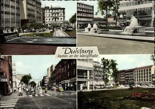 Ak Duisburg im Ruhrgebiet, Partien an der Königsstraße