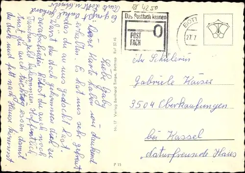 Ak Bottrop im Ruhrgebiet, Post, Rathaus, Arenberg-Verwaltung, Hallenbad, Wappen