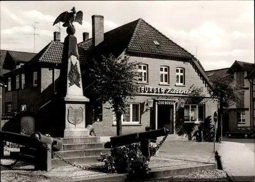 Ak Bad Bevensen in Niedersachsen, Gasthaus Zur Börse, Denkmal