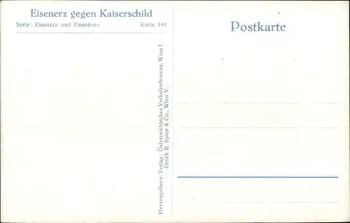 Ak Eisenerz Steiermark, Teilansicht, Kaiserschild