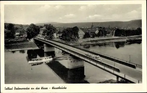 Ak Bodenwerder an der Weser, Weserbrücke