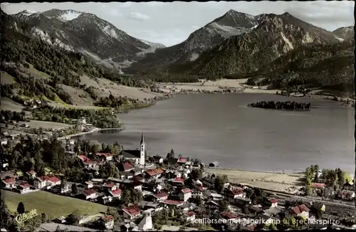 Ak Schliersee in Oberbayern, Jägerkamp, Brecherspitze