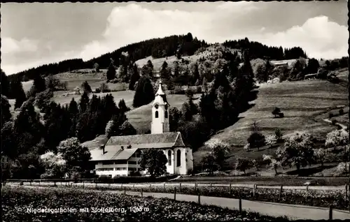 Ak Niedersonthofen Waltenhofen im Oberallgäu, Kirche, Stoffelberg