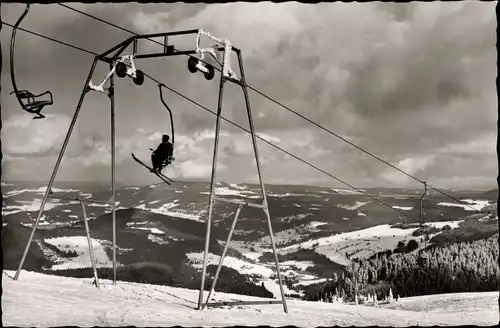 Ak Feldberg im Schwarzwald, Hotel Feldberger Hof, Skilift