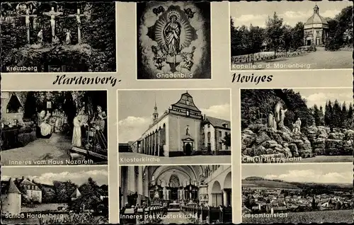 Ak Hardenberg Neviges Velbert Nordrhein Westfalen, Kreuzberg, Kapelle, Marienberg, Gesamtansicht