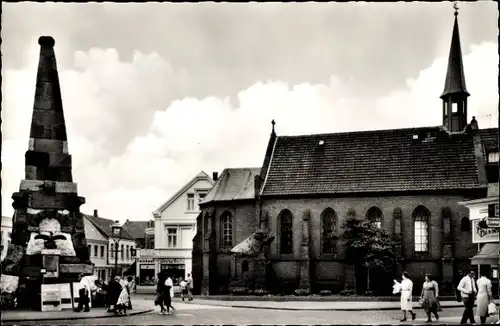 Ak Norderney Nordseebad, Denkmal und katholische Kirche