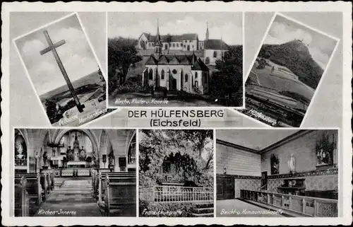 Ak Geismar Eichsfeld Thüringen, Hülfensberg, Kirche, Kapelle, Kloster, Kreuz