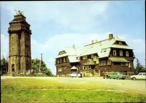 Ak Wildenthal Eibenstock im Erzgebirge, Auersberg, Aussichtsturm, Berghotel