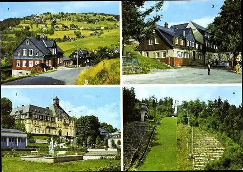 Ak Klingenthal im Vogtland Sachsen, Aschberg, Aschbergschänke, Rathaus, Große Aschbergschanze