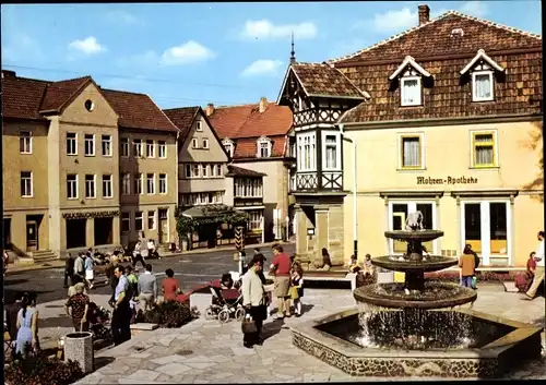 Ak Bad Salzungen in Thüringen, Markt, Brunnen, Mohren-Apotheke