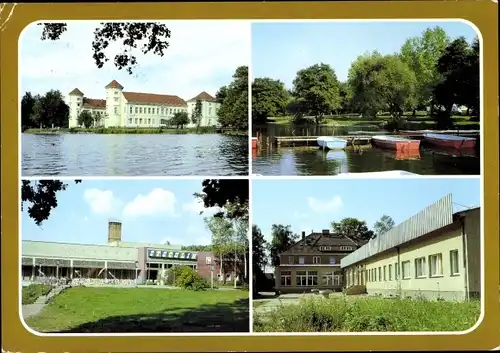 Ak Rheinsberg in der Mark, Schloss, Sanatorium Helmut Lehmann, Himmelpfort, FDGB-Heim Stechlin