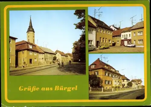 Ak Bürgel in Thüringen, Karl-Marx-Platz, Baderplatz, Eisenberger Straße