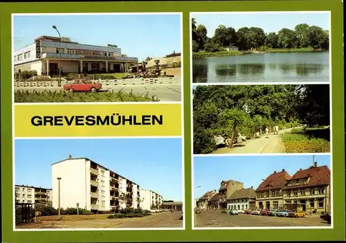 Ak Grevesmühlen in Mecklenburg, Versorgungszentrum, Neubaugebiet, Vielbecker See, Parkanlage