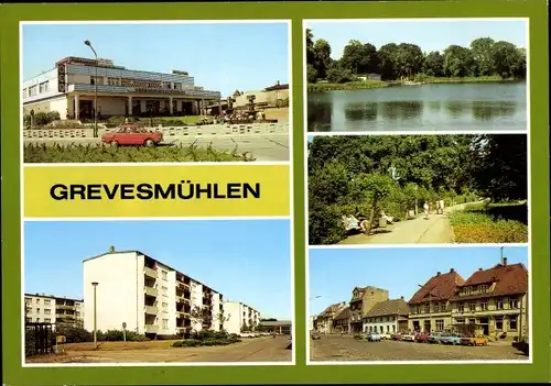 Ak Grevesmühlen in Mecklenburg, Versorgungszentrum, Neubaugebiet, Vielbecker See, Parkanlage