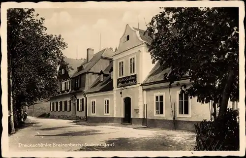 Ak Potůčky Breitenbach Region Karlsbad, Dreckschänke