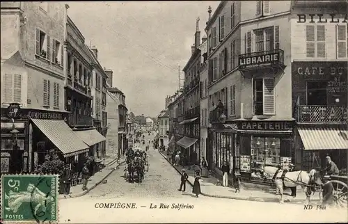 Ak Compiègne Oise, Rue Solferino