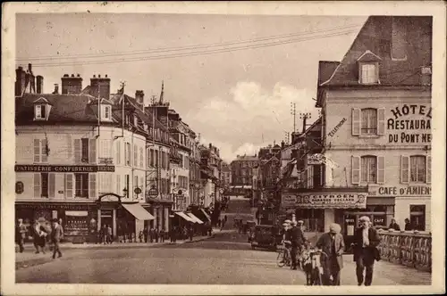 Ak Compiègne Oise, La Rue Solferino, Hotel