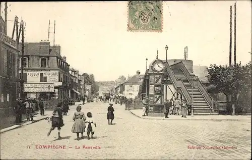 Ak Compiègne Oise, La Passerelle