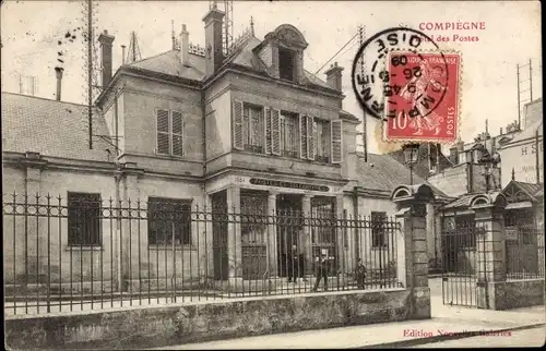 Ak Compiègne Oise, Hotel des Postes