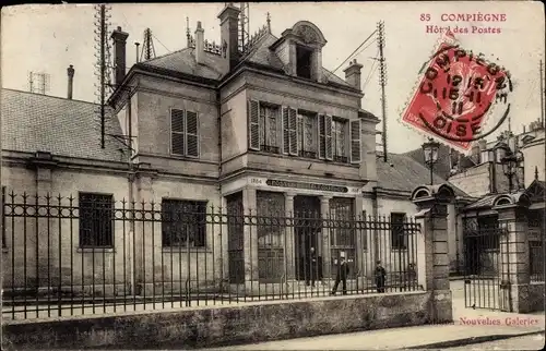 Ak Compiègne Oise, Hotel des Postes