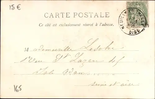 Ak Compiègne Oise, Die Fußgängerbrücke des Bahnhofs