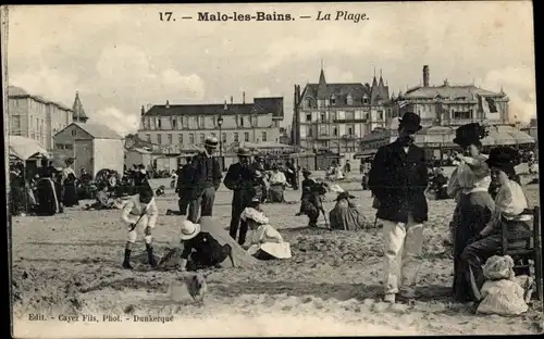 Ak Malo les Bains Nord, Der Strand