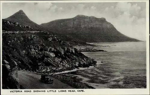 Ak Kapstadt Kapstadt Südafrika, Victoria Road mit Little Lions Head