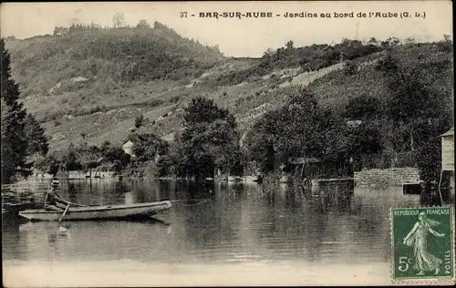 Ak Bar sur Aube, Gärten am Ufer der Aube