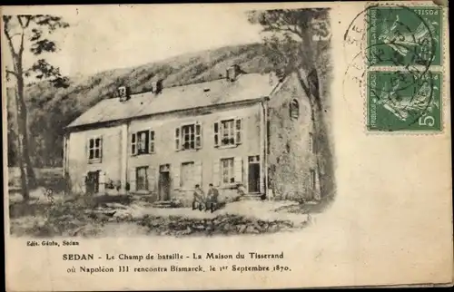 Ak Sedan Ardennes, das Schlachtfeld, Weaver's House