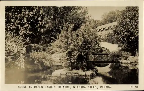 Ak Niagara Falls Ontario Kanada, Szene im Oakes Garden Theater