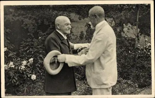 Ak Hronov Hronow Region Königgrätz, Präsident der Republik besuchte Meister Jirásek im Juli 1926