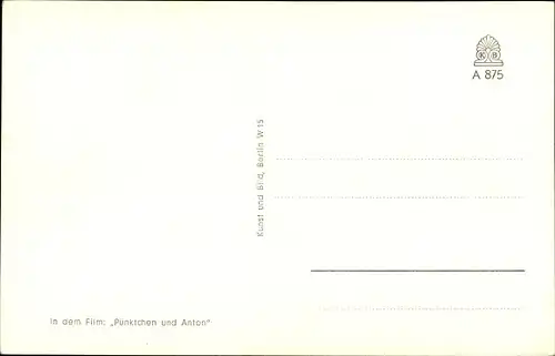 Ak Schauspielerin Sabine Eggerth, Pünktchen und Anton, Portrait, Autogramm