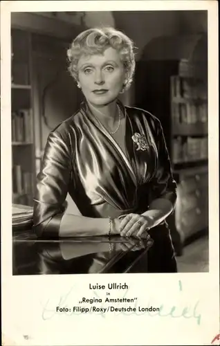 Ak Schauspielerin Luise Ullrich, Portrait, Film Regina Amstetten, Autogramm