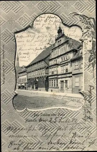 Passepartout Ak Hameln an der Weser Niedersachsen, Zeddies'sche haus