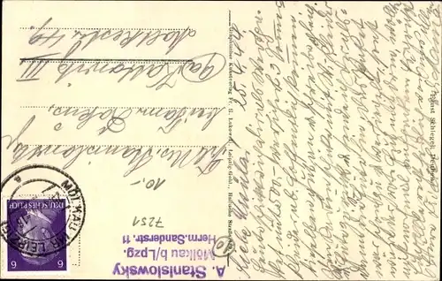 Ak Deuben Bennewitz Sachsen, Kirche, Ortspartie