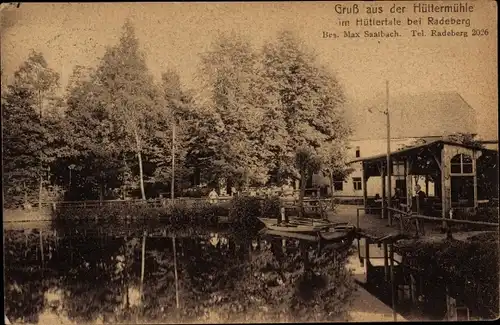 Ak Radeberg in Sachsen, Hüttermühle im Hüttertal