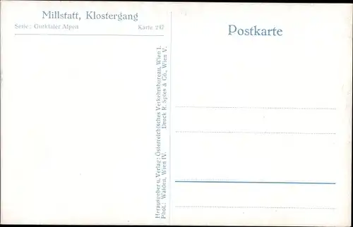 Ak Millstatt am See Kärnten, Klostergang