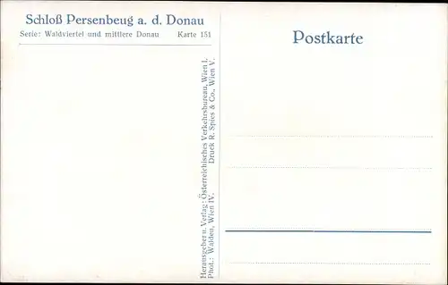 Ak Persenbeug Gottsdorf an der Donau Niederösterreich, Schloss Persenbeug