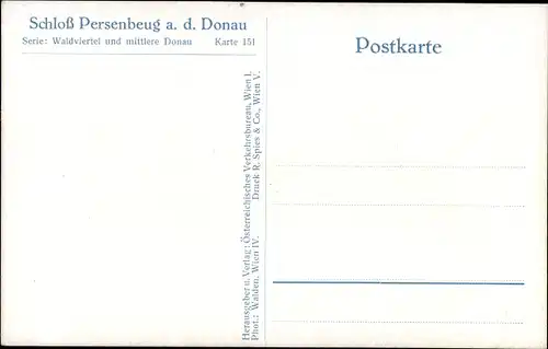 Ak Persenbeug Gottsdorf an der Donau Niederösterreich, Schloss Persenbeug