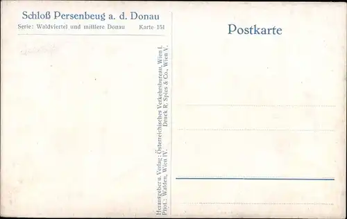 Ak Persenbeug Gottsdorf an der Donau Niederösterreich, Schloss Persenbeug