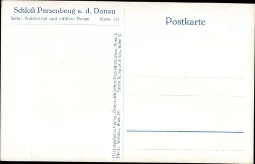 Ak Persenbeug Gottsdorf an der Donau Niederösterreich, Schloss Persenbeug