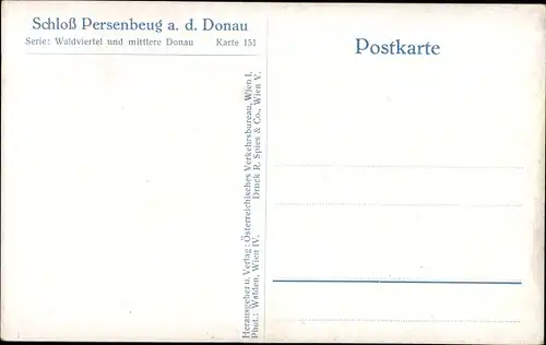 Ak Persenbeug Gottsdorf an der Donau Niederösterreich, Schloss Persenbeug